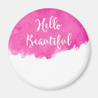 Pink Aquarell Paint Spritzer Hallo Beautiful