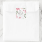 Pink Aquarell Rose Dieses Buch gehört zu Aufkleber (Tasche)