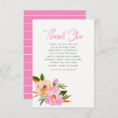 Pink Aquarell Wildblumen Kinderdusche Danke (Vorne/Hinten)