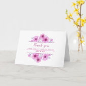 Pink Aquarellfarben Anemone Blume Art danke Karte (Gelbe Blume)