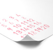 Pink-Aquarellfarben-Plakat Poster (Ecke)