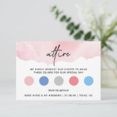 Pink Aquarellkleid Codelkarte Begleitkarte (Stehend Vorderseite)