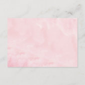 Pink Aquarellkleid Codelkarte Begleitkarte (Rückseite)