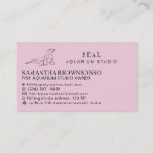 Pink Aquarium Siegel Visitenkarte (Rückseite)