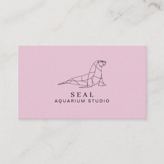 Pink Aquarium Siegel Visitenkarte (Vorderseite)