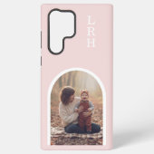 Pink Arch Frame Photo Monogram   Samsung Galaxy Hülle (Rückseite)