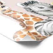 Pink Arch Safari Wild One Baby Dusche Begrüßungsze Fotodruck (Ecke)