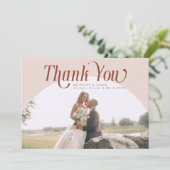 Pink Arch Wedding Danke (Stehend Vorderseite)