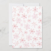 Pink Arctic Animals Birthday Einladung (Rückseite)