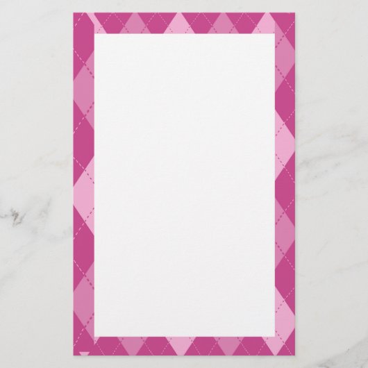 Pink Argyll Briefpapier (Vorderseite)