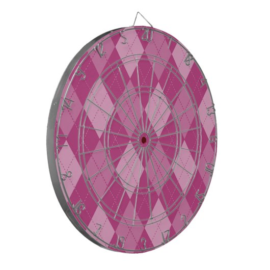 Pink Argyll Dartscheibe (Vorderseite Links)