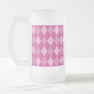 Pink Argyll Mattglas Bierglas