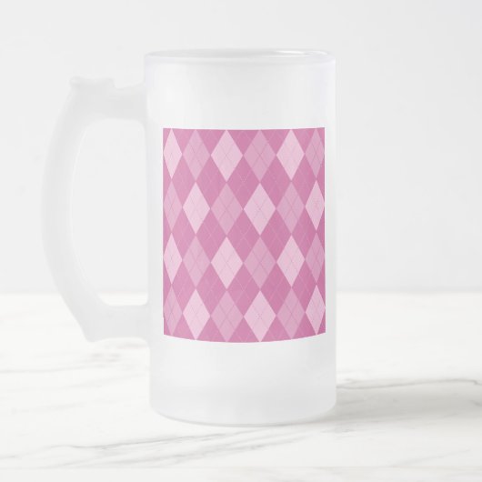 Pink Argyll Mattglas Bierglas (Links)