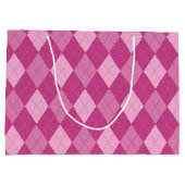 Pink Argyll Mittlere Geschenktasche Große Geschenktüte (Rückseite)