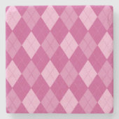 Pink Argyll Steinuntersetzer (Vorderseite)
