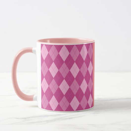 Pink Argyll Tasse (Links)