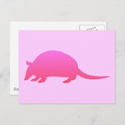 Pink Armadillo Postkarte (Vorne/Hinten)