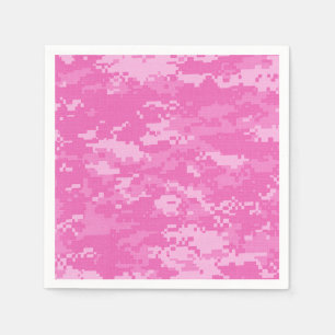 Pink ARMY ACU Camouflage Camouflage Muster Napkins Serviette
