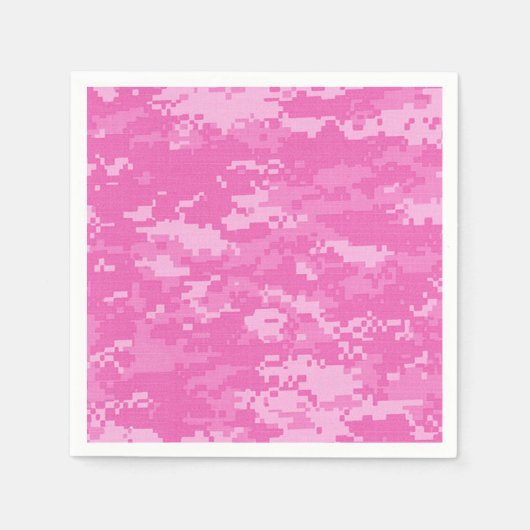 Pink ARMY ACU Camouflage Camouflage Muster Napkins Serviette (Vorderseite)