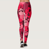 Pink Army Skull Camouflage Muster Allover Leggins (Rückseite)