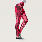 Pink Army Skull Camouflage Muster Allover Leggins (Rechts)