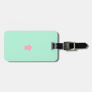 Pink Arrow Gepäckanhänger mit Ledergurt