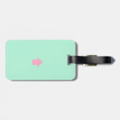 Pink Arrow Gepäckanhänger mit Ledergurt (Rückseite horizontal)