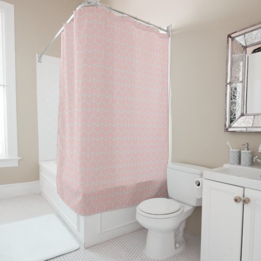 Pink Arrow Pattern Shower Curtain Duschvorhang (Beispiel)