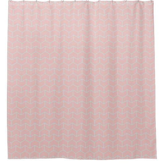 Pink Arrow Pattern Shower Curtain Duschvorhang (Vorderseite)