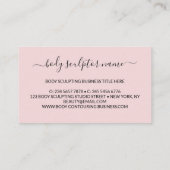 Pink Art Body Skulpturenbildhauerei Visitenkarte (Rückseite)