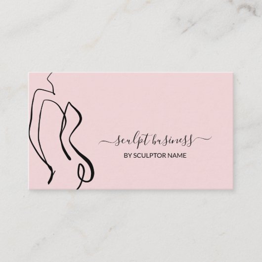 Pink Art Body Skulpturenbildhauerei Visitenkarte (Vorderseite)