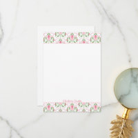 Pink Art Deco Baby Dusche Danke Notizen