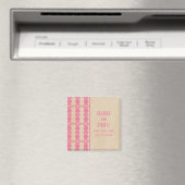 Pink Art Deco Border Save the Date Magnet (In Situ (Geschirrspüler))
