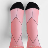 Pink Art Deco Design Socken (Oben)