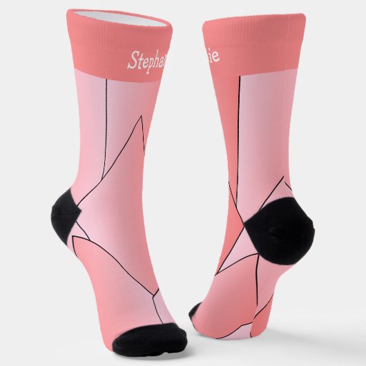 Pink Art Deco Design Socken (Gewinkelt)