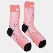 Pink Art Deco Design Socken (Rechts)
