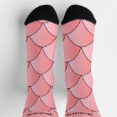Pink Art Deco Design Socken (Oben)