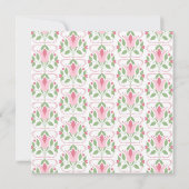 Pink Art Deco Kinderdusche Einladung (Rückseite)