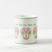 Pink Art Nouveau Blume Kaffee Tasse (Mittel)