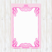 Pink Art Nouveau Border Post-it Klebezettel