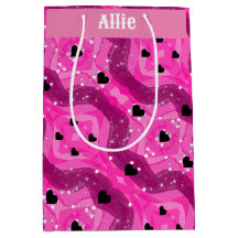 Pink art pop culture black heart