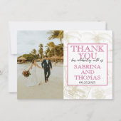 Pink Aruba Dankeskarte (Vorderseite)