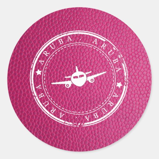 Pink Aruba Pass Runder Aufkleber (Vorderseite)