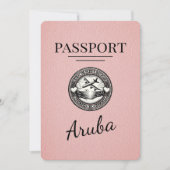 Pink Aruba Pass Save the Date (Vorderseite)