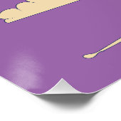 Pink Asian Crane Bird Poster (Ecke)