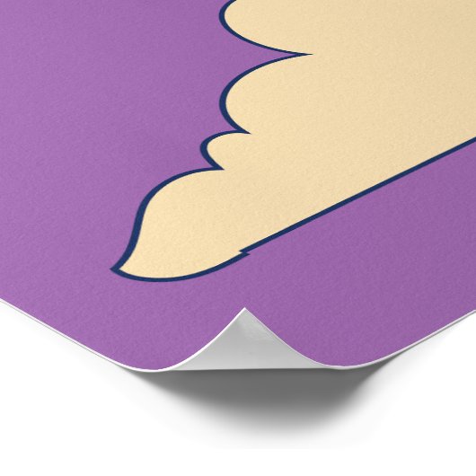 Pink Asian Crane Bird Poster (Ecke)