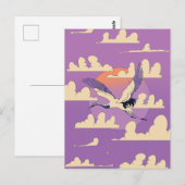 Pink Asian Crane Bird Postkarte (Vorne/Hinten)