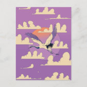 Pink Asian Crane Bird Postkarte (Vorderseite)