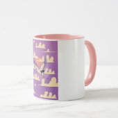 Pink Asian Crane Bird Tasse (VorderseiteRechts)