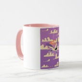 Pink Asian Crane Bird Tasse (Vorderseite Links)